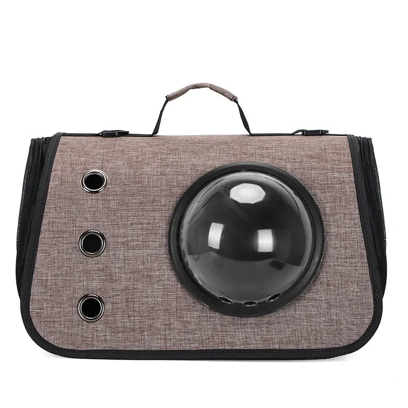 Bolsa de viagem portátil para animais de estimação, transparente, dobrável, respirável, mochila para gatos, leve, portátil, para transporte de animais de estimação, essencial para viagem