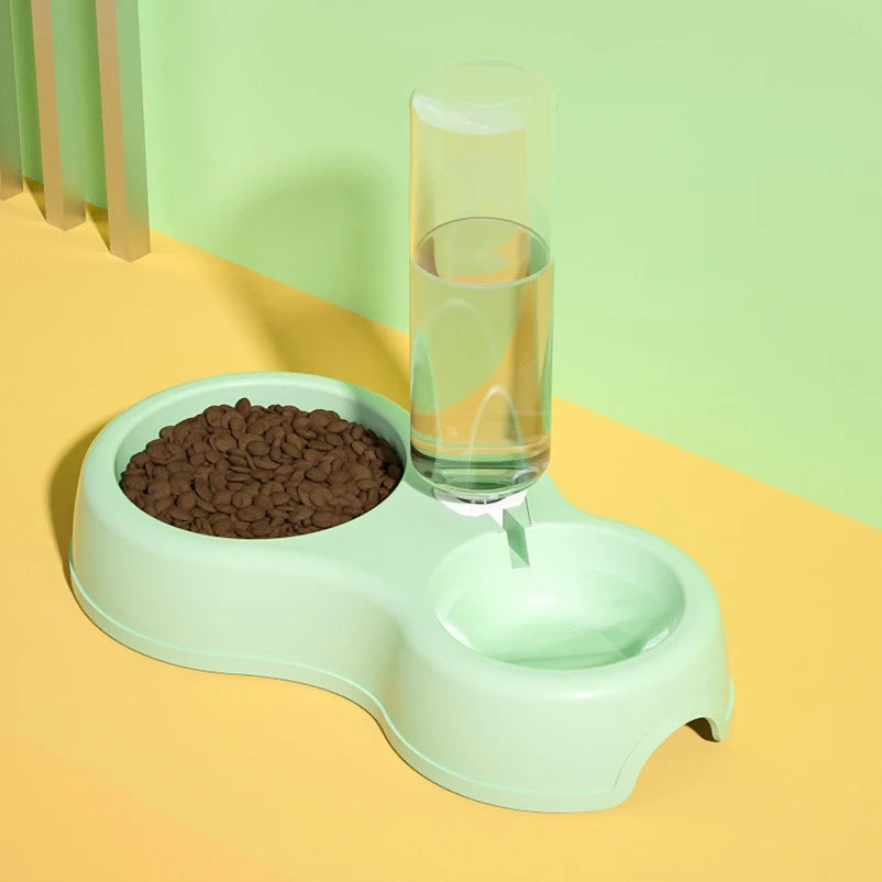 Tigela para gato e animal de estimação, alimentador automático, dispensador de água, tigela de comida para cachorro e gato com suporte elevado, tigelas duplas para gatos e cães de estimação