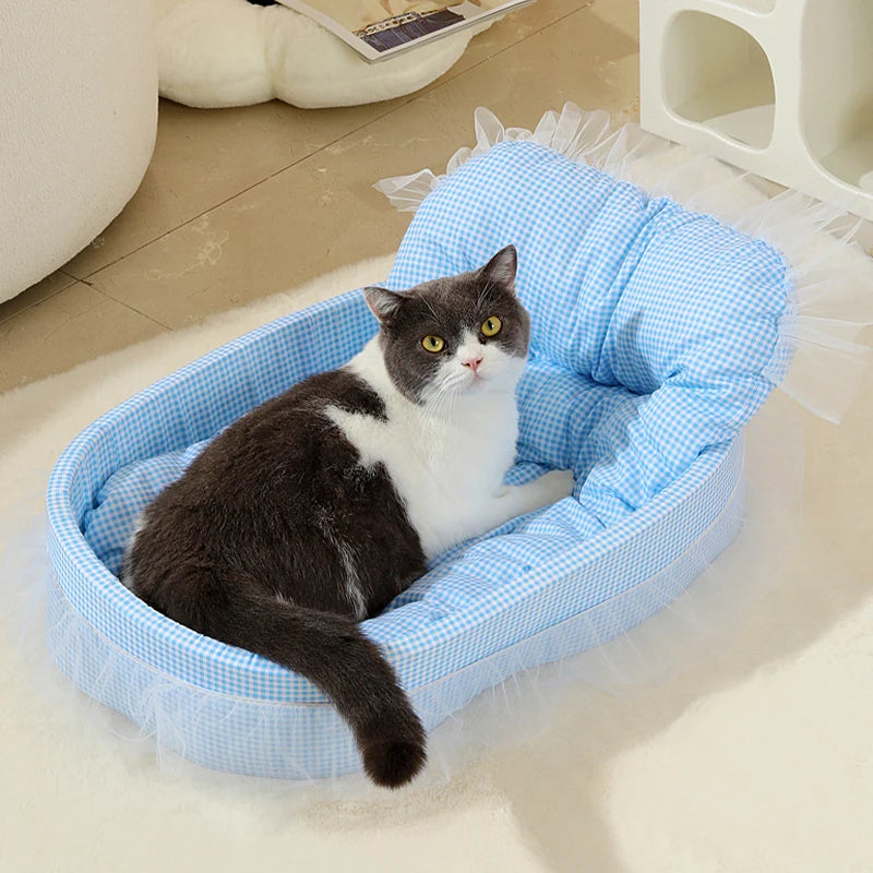 1 peça areia para gatos princesa fofa para todas as estações tapete universal antiaderente sofá cama para cães gatos e cães pequenos e médios suprimentos para animais de estimação