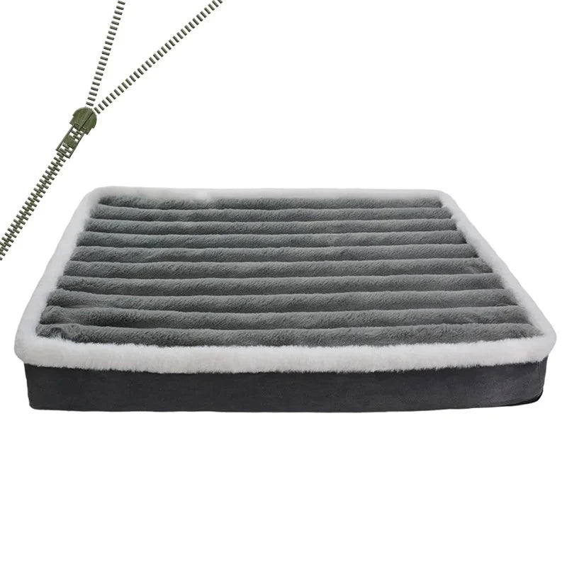 Cama elástica para gatos, tapete de dormir para cães pequenos, cama removível para cães grandes com zíper, canil lavável para cães médios, acessórios