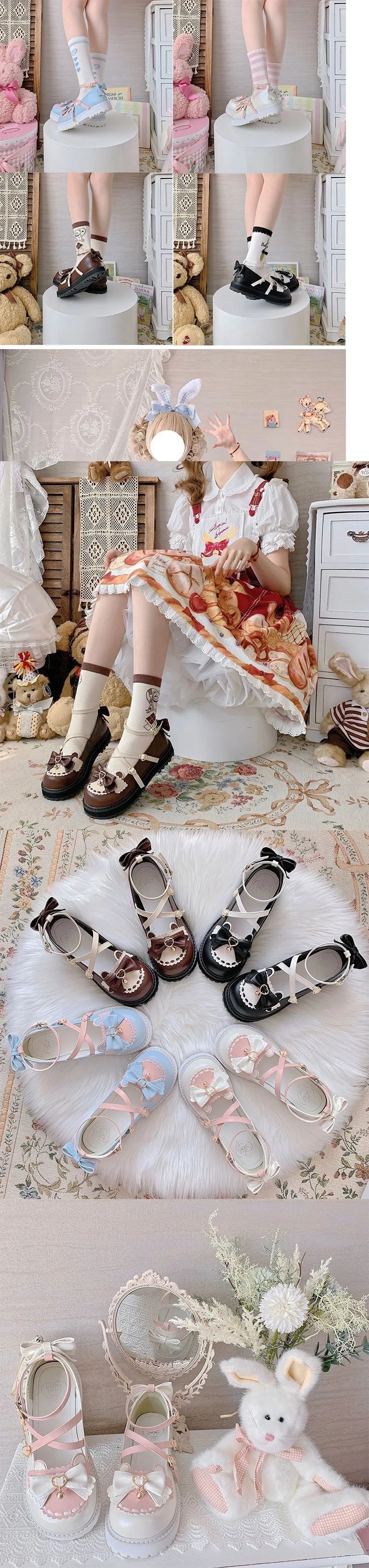 Novos sapatos Lolita Outono 2025 com laço fofo e macio para meninas selvagens estilo universitário JK uniforme cabeça redonda sapatos pequenos de couro sapatos kawaii