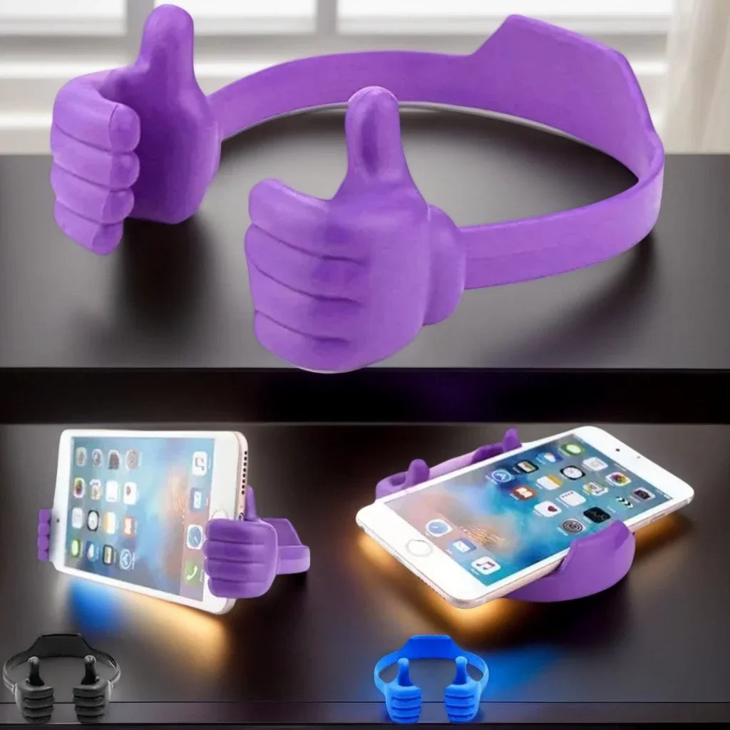 Suporte para celular com polegar para cima -