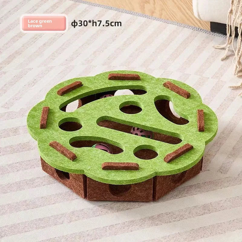 Brinquedos para gatos de estimação, caixa de quebra-cabeça de feltro, exercício interativo, jogo de caça para gatos domésticos, acessórios esportivos e entretenimento