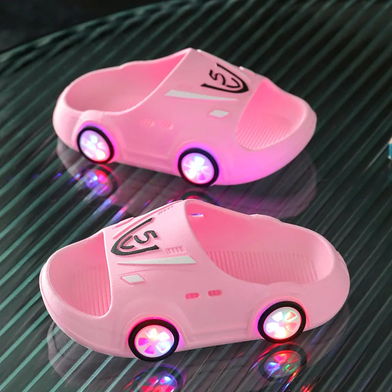 Sapatos SummerChild com Luzes LED, Pantufas para Bebê, Sandálias Antiderrapantes para Interior, Menino e Menina, Pantufas Luminosas para Crianças, Casa, Pais e Filhos