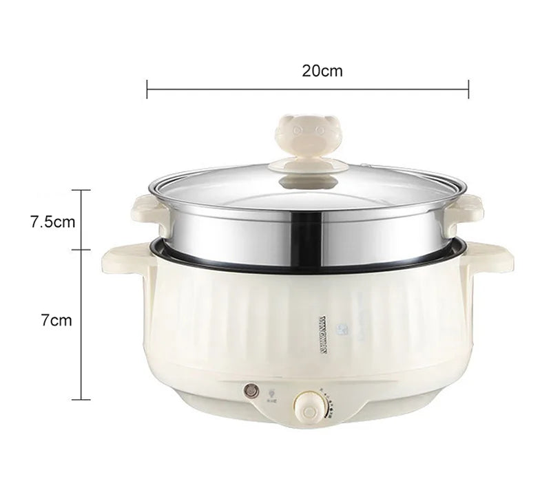 Panela elétrica multicooker de 220 V, camada única/dupla, 1 a 2 pessoas, panela antiaderente doméstica, panela de arroz, utensílios de cozinha
