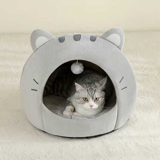 Cama super para gatos, casa quente para animais de estimação, caverna para gatinhos, almofada, casa para gatos, cesta para cães dormirem, tenda, tapete para cães pequenos, suprimentos, cama para gatos