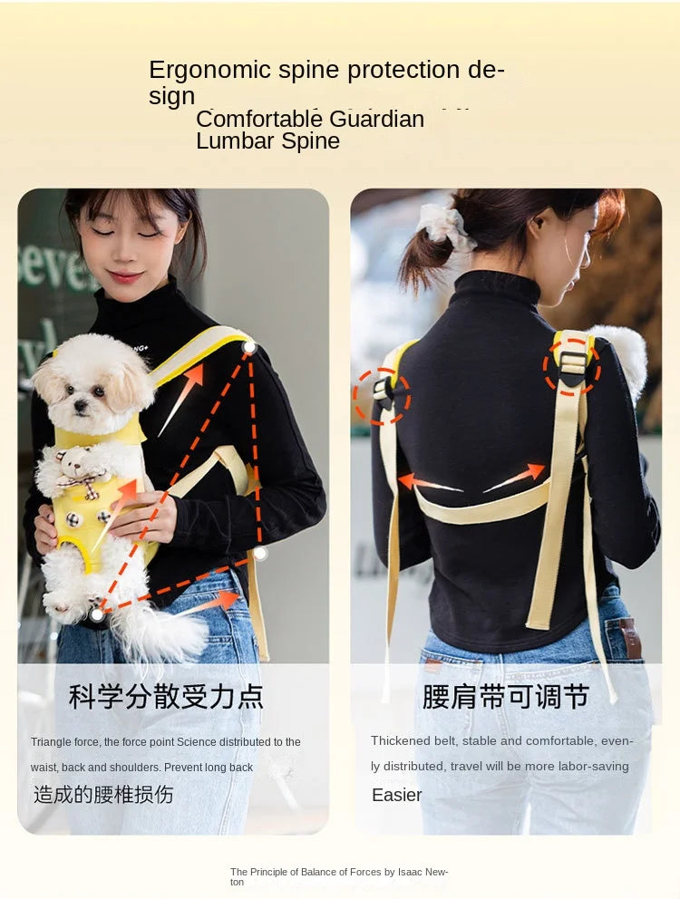 Bolsa de transporte para cães de estimação, bolsa de mão portátil para filhotes de quatro patas, mochila de ombro, colete, corda de tração para Yorkshire