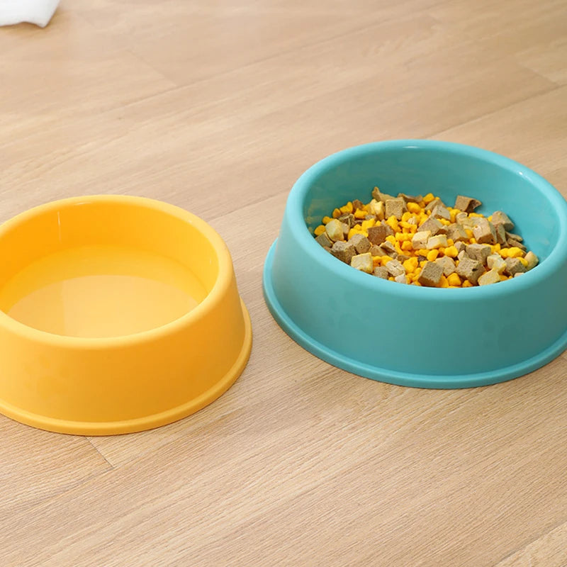High Quality Pet Feeding Bowls For Cats And Dogs Solid Color Food Water Bowls Easy To Clean Wet & Dry Food Bowls Pet Supplies