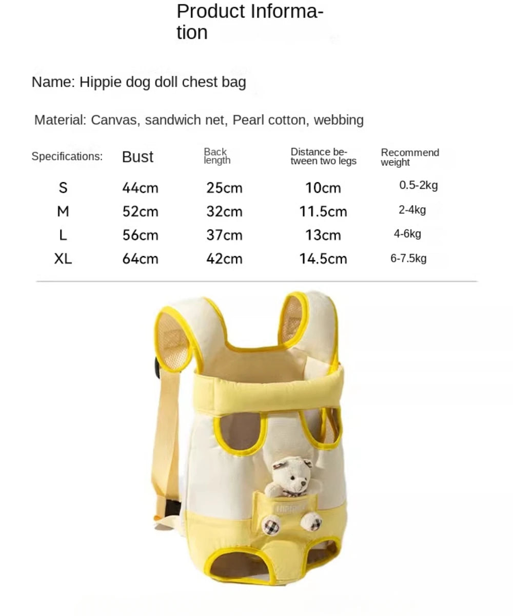 Bolsa de transporte para cães de estimação, bolsa de mão portátil para filhotes de quatro patas, mochila de ombro, colete, corda de tração para Yorkshire