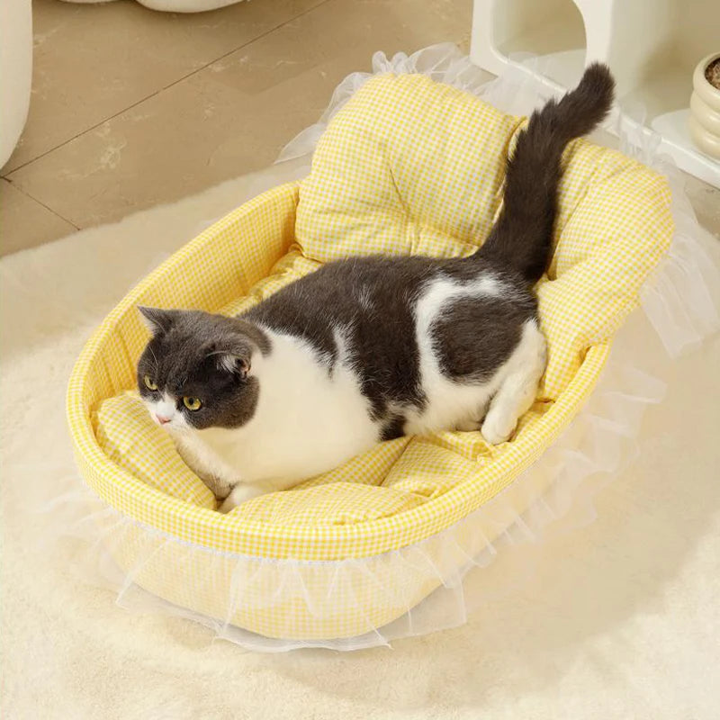 1 peça areia para gatos princesa fofa para todas as estações tapete universal antiaderente sofá cama para cães gatos e cães pequenos e médios suprimentos para animais de estimação