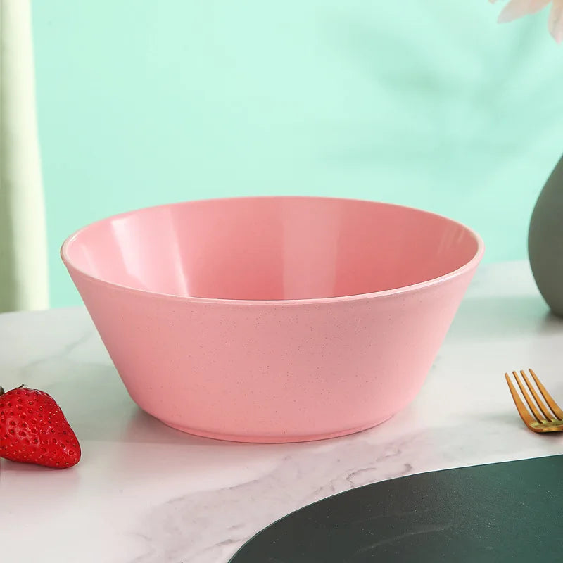Tigela de sopa de palha de trigo, utensílios de mesa de plástico para micro-ondas, tigelas de salada de frutas, pratos de macarrão para cereais, pratos de jantar, utensílios de cozinha