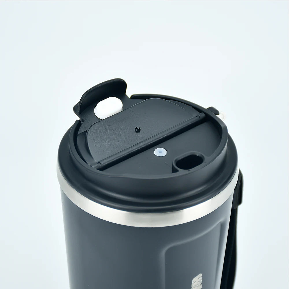Caneca térmica de aço inoxidável 380ml para café, parede dupla, com isolamento a vácuo, para escritório, casa, viagem, carro, caneca