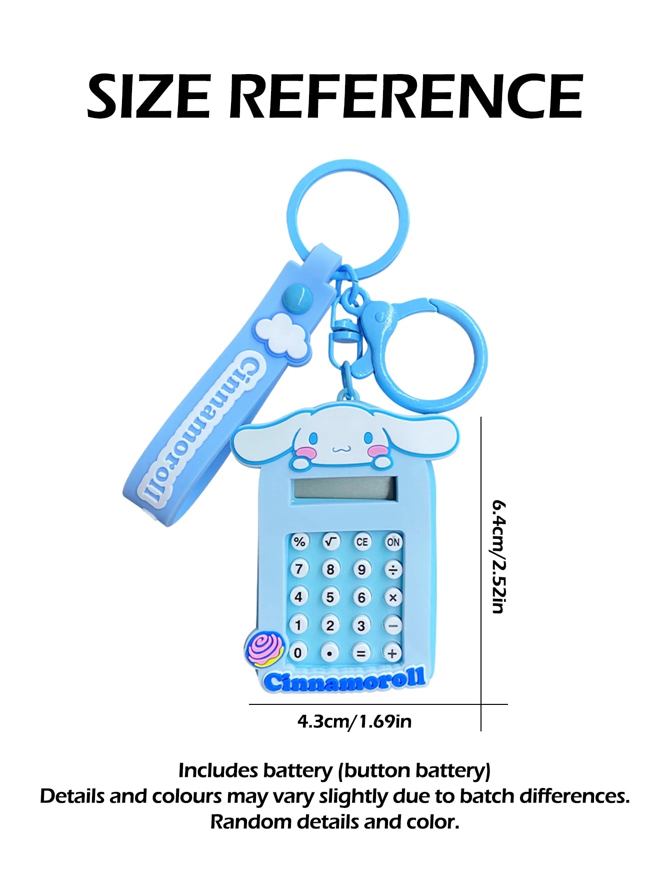 1 peça Sanrio Criativo Mini Calculadora de Computador Criativo Bolsa pingente brinquedo Desenho animado chaveiro pingente Kawaii Meninas meninos presentes de Natal