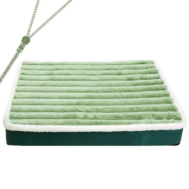 Cama elástica para gatos, tapete de dormir para cães pequenos, cama removível para cães grandes com zíper, canil lavável para cães médios, acessórios