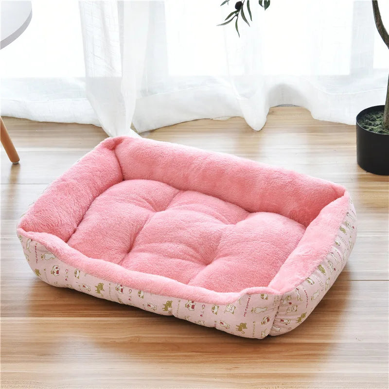 Tapete clássico para animais de estimação, moda canil para cães, cama, casa, respirável, algodão, macio, ninho de gato, cama quente para cães pequenos e médios