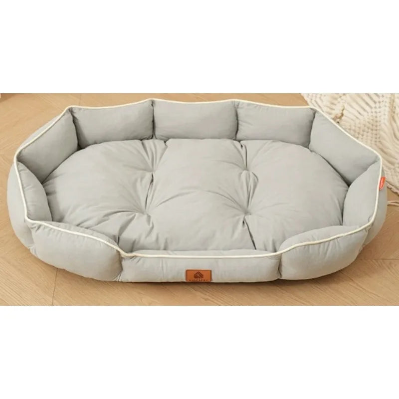 Solid Color Non Slip Soft Breathable High Rebound Dog Golden Fur Shiba Inu Mattress Sleeping Bed Large Dog Pet Bed Pet Supplies