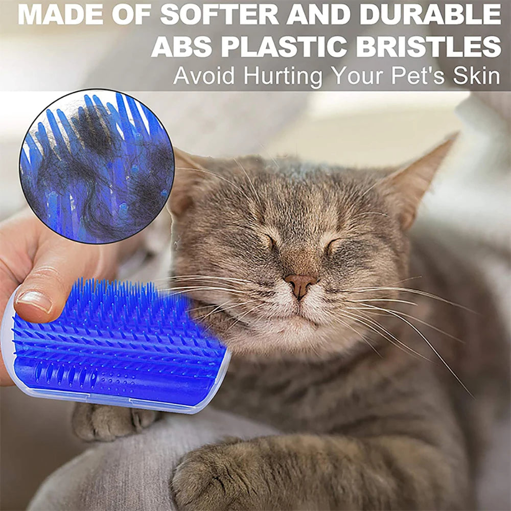 Escova para tosa de gatos, escova autopenteável para massagem de animais de estimação, escova removível para arranhar e esfregar, suprimentos de limpeza para tosa de animais de estimação