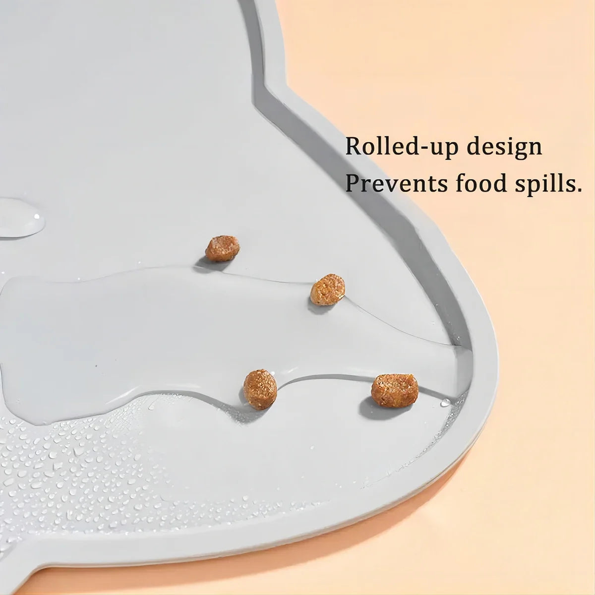Tapete de silicone para alimentos de animais de estimação, à prova d'água, antiderrapante, sujo, lavável e fácil de limpar, tapete universal para utensílios de mesa para cães e gatos.