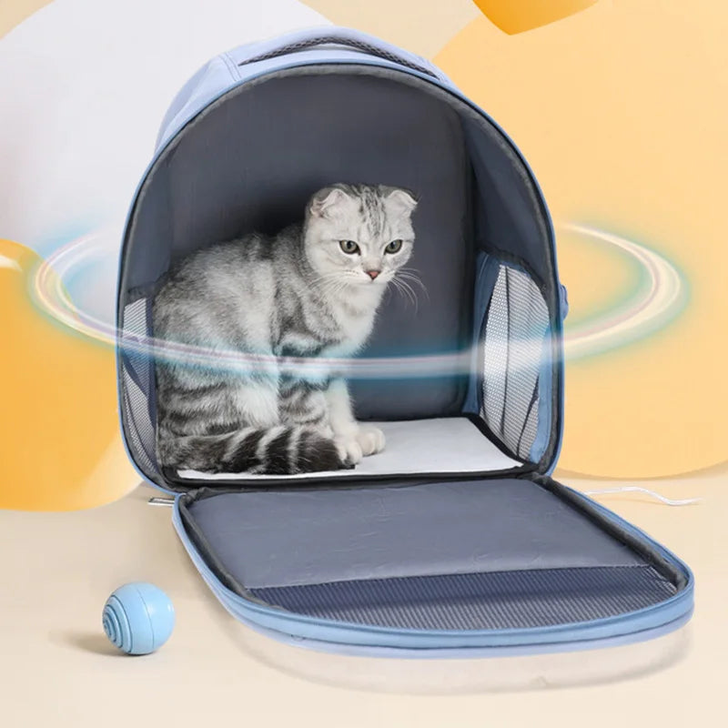 Mochila para transporte de gatos, bolsa respirável e moderna para viagem, para gatos e cães pequenos, suprimentos para animais de estimação