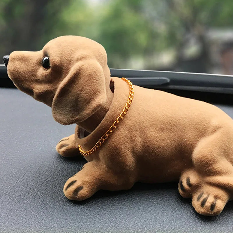 Doll Nodding Dog Shaking Head Resin Simulation Car Dog Toy Dashboard Decoration Car Ornament Cute Car Accessories Girls Women