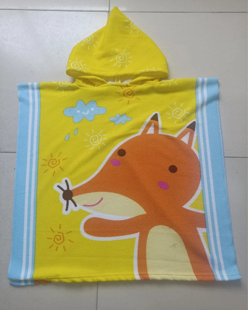 girl  Bathrobe Newborn Towel for Kids  Dress Up Kids Poncho Cape Kids Unicorn pattern Beach Towel Poncho Hooded Baby