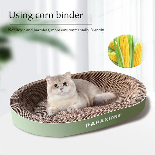 Arranhadores para gatos, brinquedos para gatos, redondos, ovais, arranhadores para gatos, cama para gatos, arranhador para gatos, espessamento, cola de milho durável, decalque de papelão