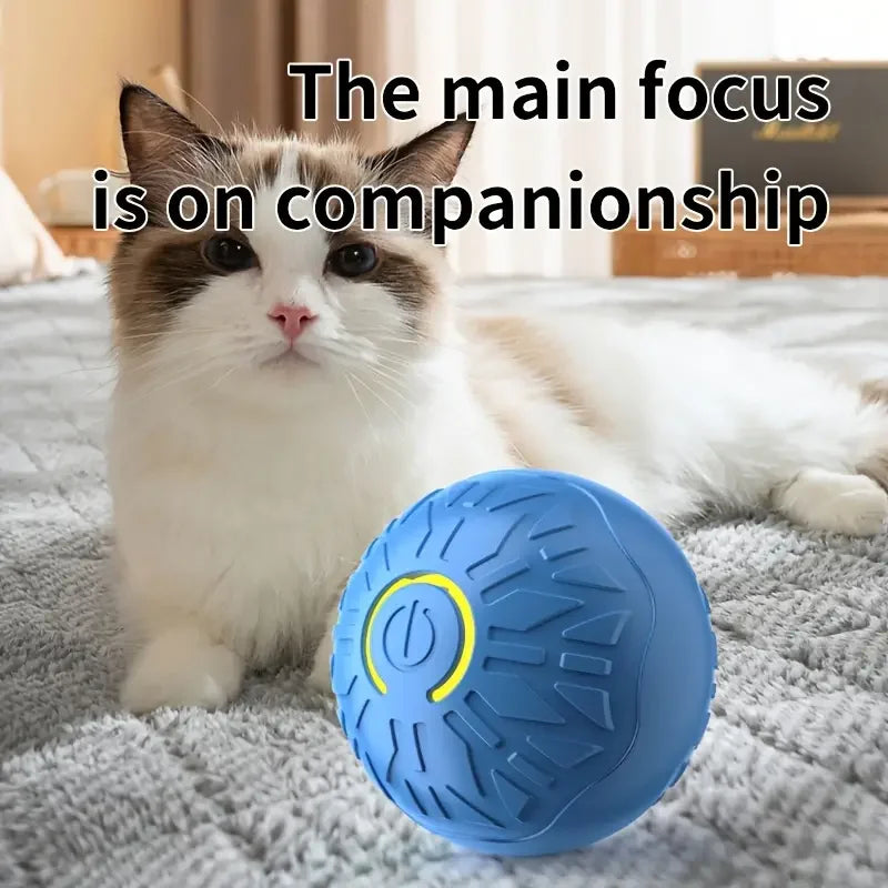 Bola de brinquedo inteligente para cachorro, brinquedo eletrônico interativo automático para animais de estimação, com rolamento, recarregável por USB, que salta para filhotes e cães grandes, brinquedo de mastigar