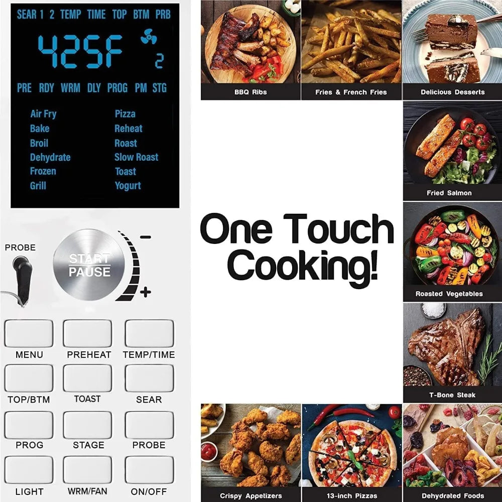 High quality 12-in-1 Bravo XL Air Fryer Toaster Smart Oven,30-Qt XL Capacity,50F-500F adjustable in precise 5F increments-NEW