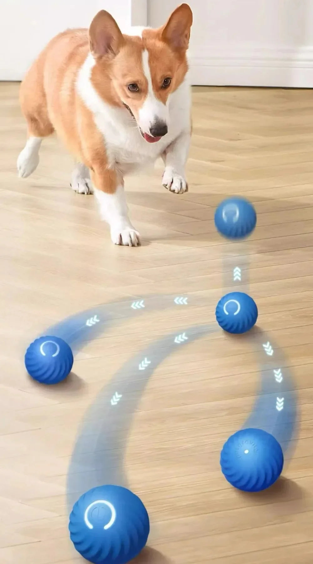 Automatic Moving Interactive Dog Toy Ball Smart USB Jumping Rotating Dog Chew Toy Ball for Puppy Ball Toys