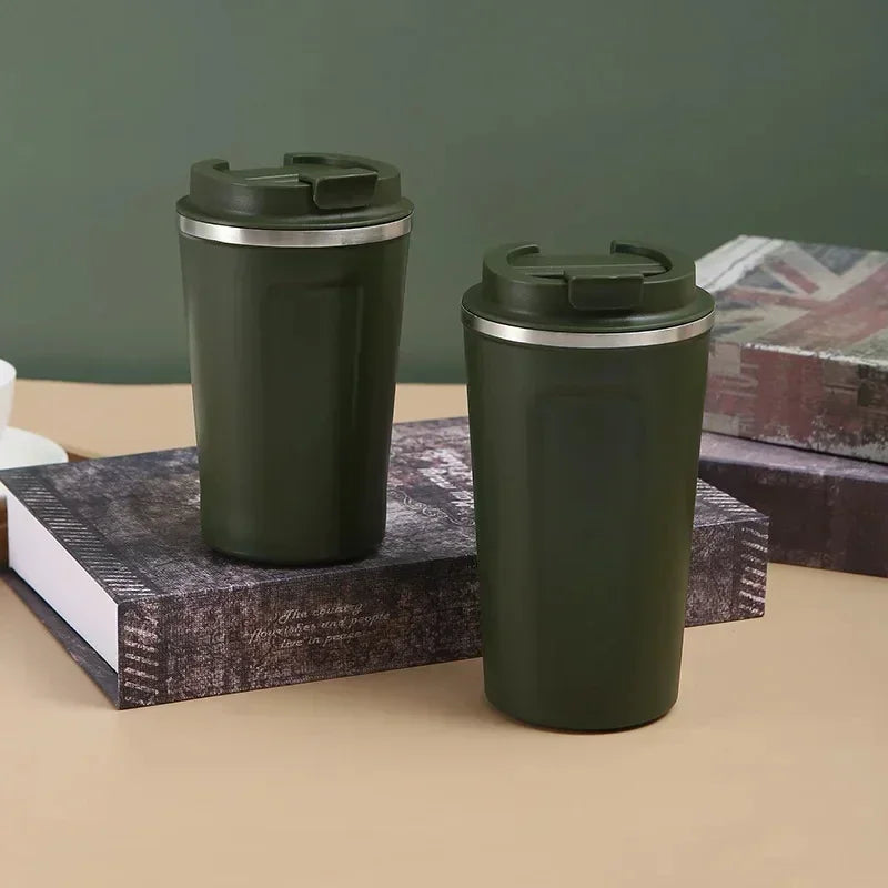 Caneca térmica de viagem de aço inoxidável 380/510ml para café, à prova de vazamento, garrafa térmica, chá, café, garrafa térmica a vácuo, copos isolados, quente
