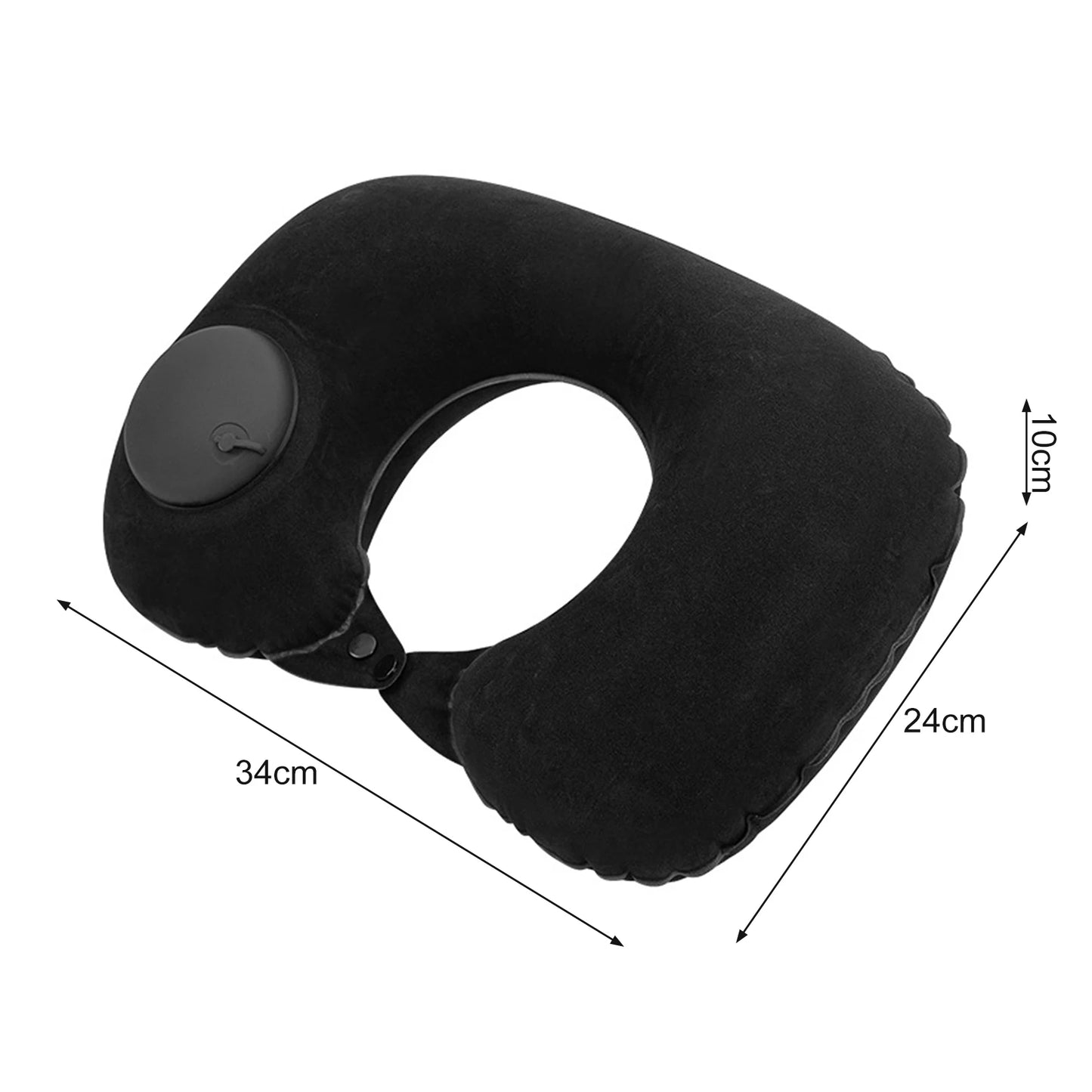 Travesseiro de pescoço em forma de U, travesseiro inflável para alívio da fadiga, travesseiro de viagem, encosto de cabeça para voo, almofada em forma de U para avião