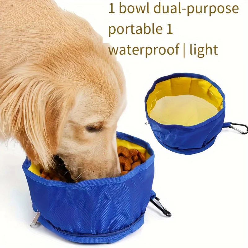 Alimentador portátil para animais de estimação, tigela dobrável e conveniente para alimentação de água para cães, filhotes e gatos, tigela dobrável para áreas externas, suprimentos para animais de estimação
