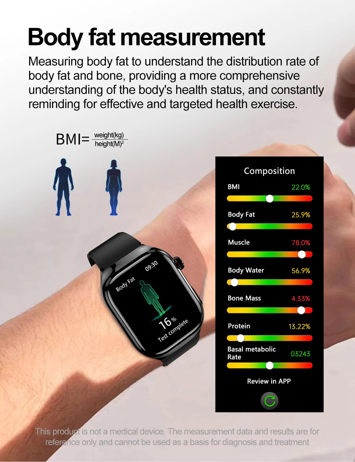Novo 2025 para Huawei Três altas pressão arterial Smartwatch ECG Ácido Úrico Frequência Cardíaca Relógio Análise Corporal Monitoramento de Saúde Relógios