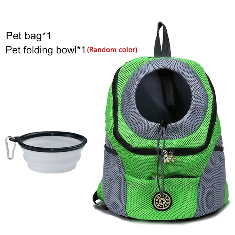 Mochila para transporte de cães de estimação, bolsa portátil para transporte de cães, mochila para transporte de cães, bolsa de ombro duplo para viagem, conjunto de viagem para cães