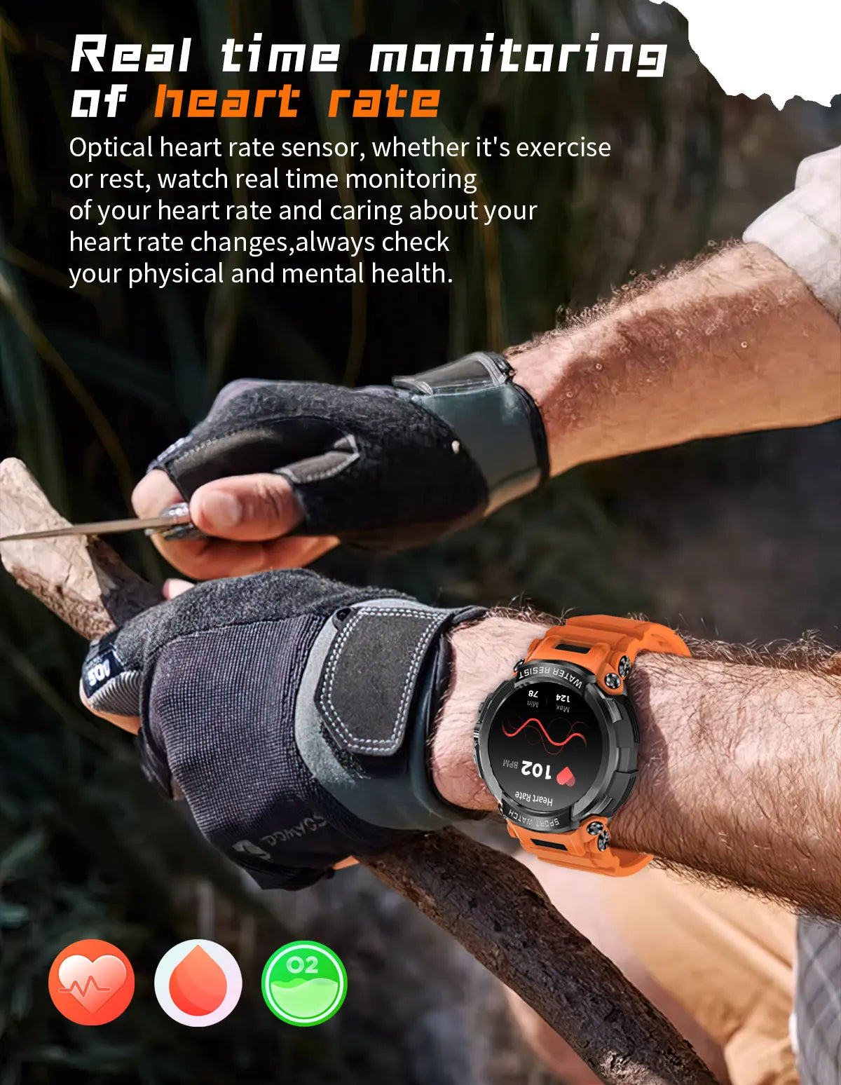 Novo Smartwatch Masculino 2025 com Tela HD de 1,5" e Chamadas Militares, IP68 à Prova D'água, 100 Modos Esportivos, com Bateria Grande de 600mAh