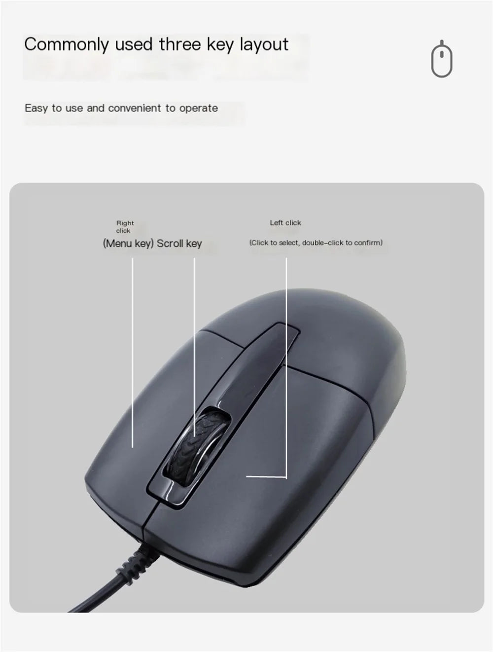Mouse com fio tipo C, sistema plug and play, leve, portátil, com botão de baixo ruído, para uso em escritório, para negócios e escritório