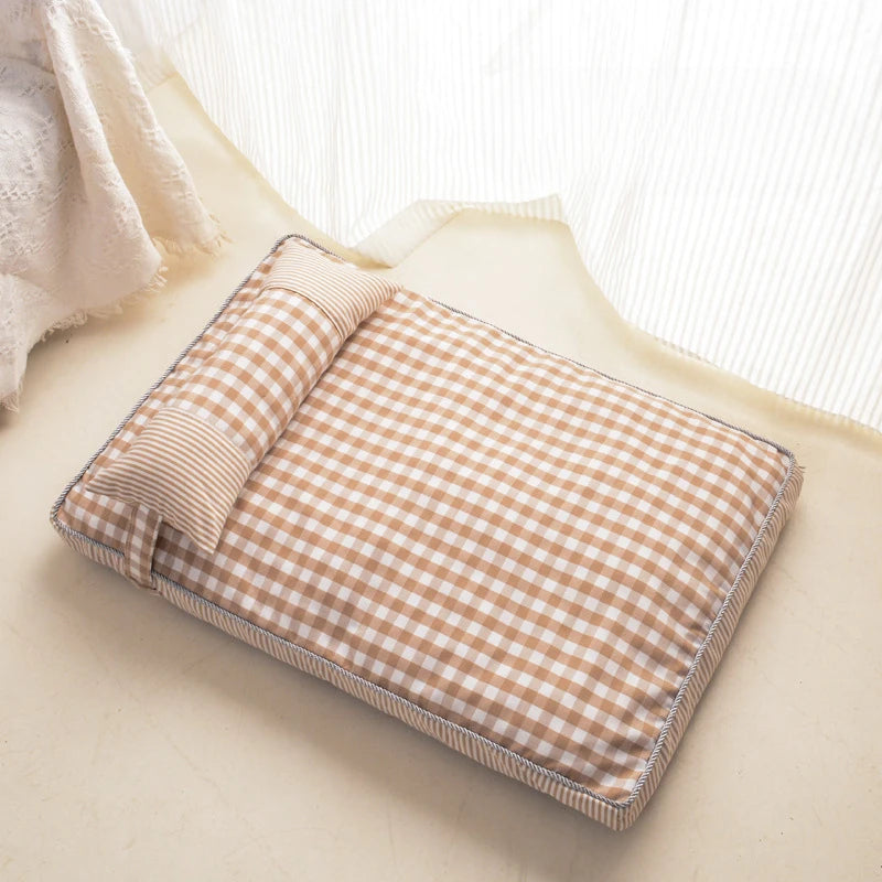 Cama removível e lavável para cães, cama de verão para gatos, tapete universal sazonal para animais de estimação, tapete para cães, tapete para dormir, suprimentos para animais de estimação