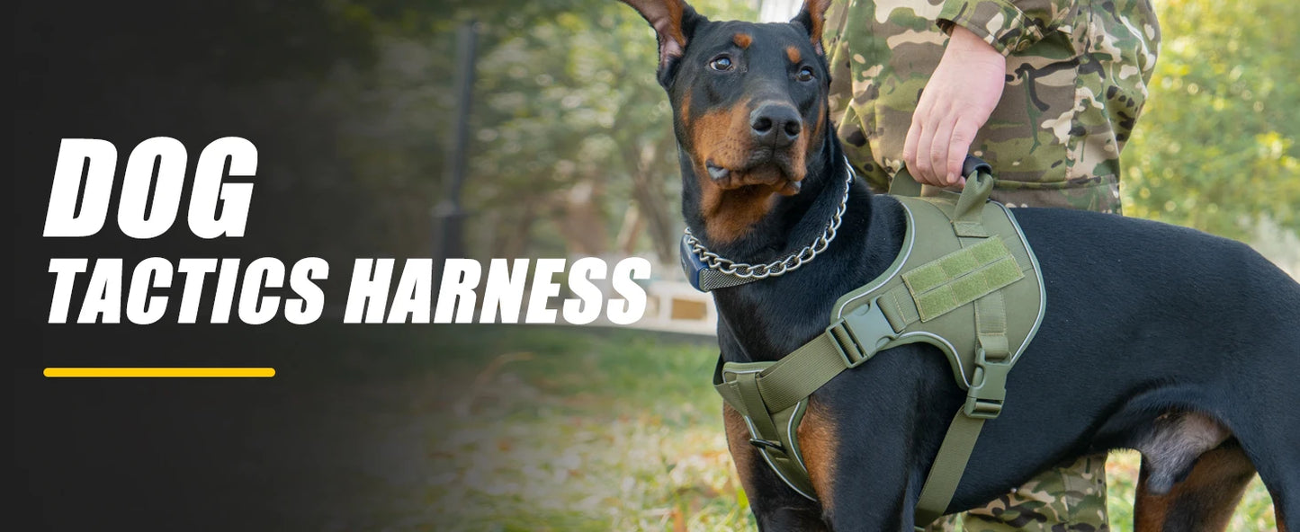 Arnês tático para cães, colete de treinamento para animais de estimação, Doberman Pinscher, arnês para cães de pequeno, médio e grande porte, à prova de explosão