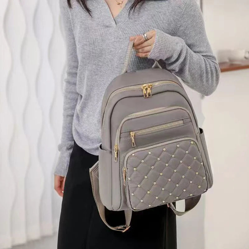 Mochila de viagem, bolsa de ombro duplo, mochila escolar de viagem da moda, bolsa multifuncional feminina de grande capacidade