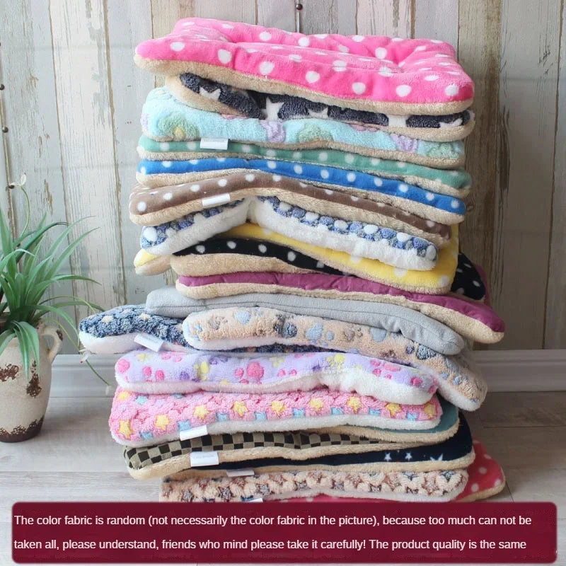 Tapete de pelúcia dupla face para animais de estimação, cama curta de pelúcia para gatos, cães pequenos, cobertor fofo para animais de estimação, almofada quente para gatinhos, sofá-cama para gatos