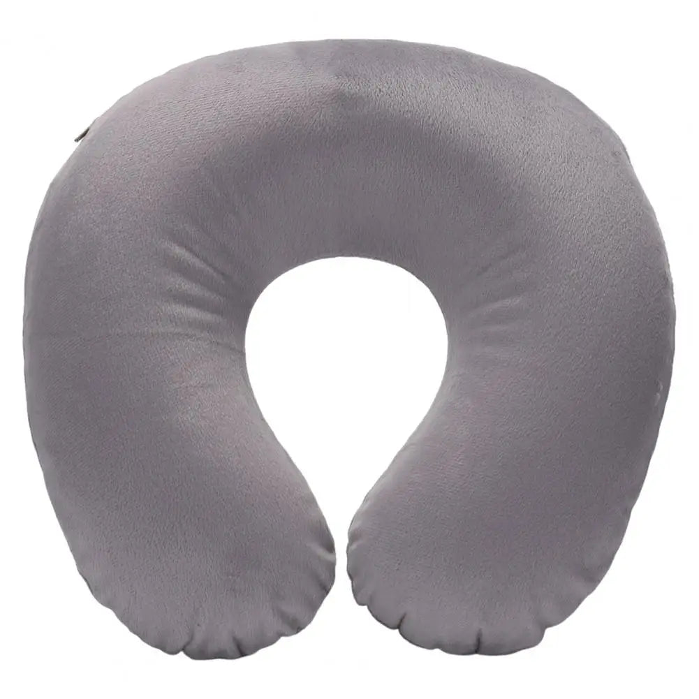 Travesseiro de pescoço em forma de U, travesseiro inflável para alívio da fadiga, travesseiro de viagem, encosto de cabeça para voo, almofada em forma de U para avião