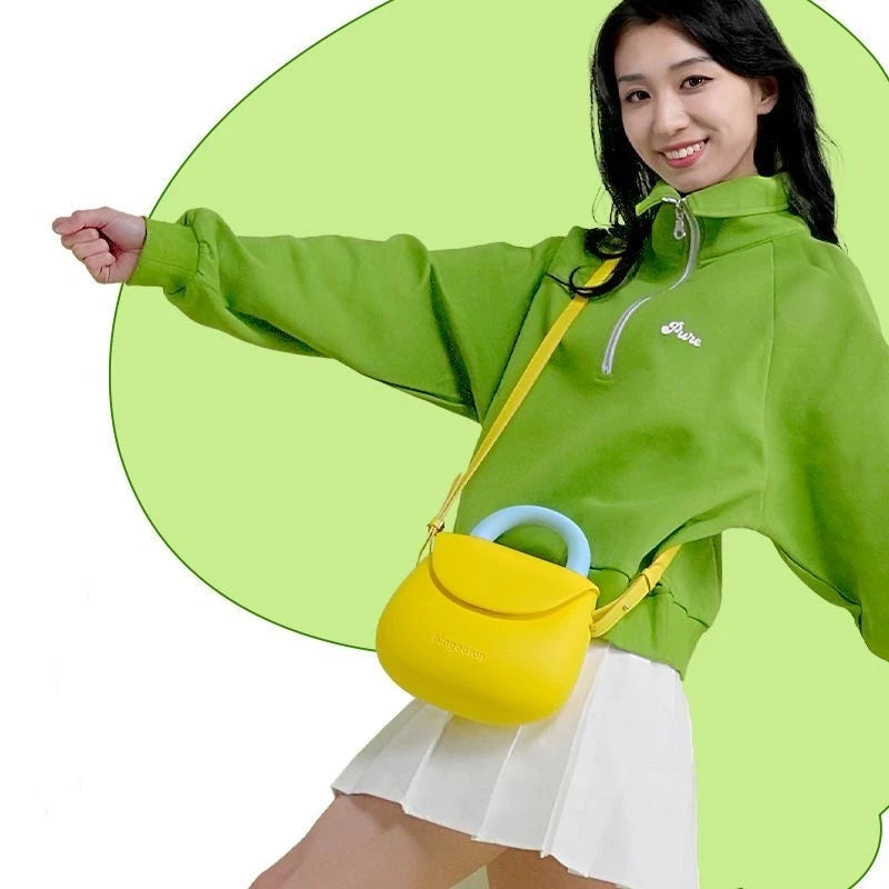 Bolsa de ombro transversal impermeável e espaçosa para mulheres, resistente a arranhões, leve, 4 cores da moda, bolsa esportiva de EVA