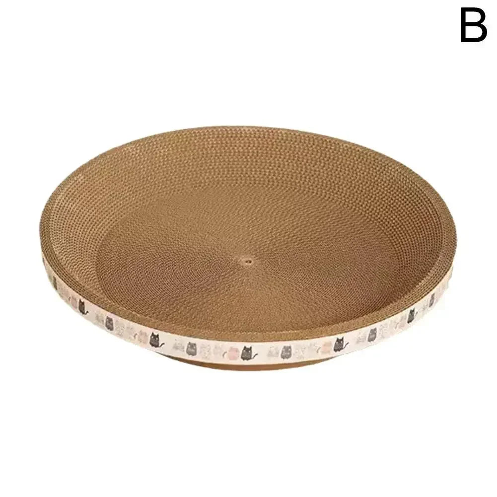 Cat Scratcher Cardboard Cat Scratcher Bed Corrugated Oval Cat Scratch Pad Board Claw Toys for Cats Wear-Resistant Cat Bed Nest