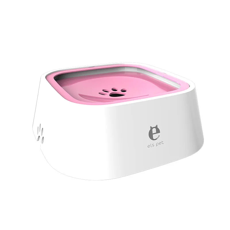 Tigela para animais de estimação, tigela para cães, sem boca molhada, tigela flutuante para evitar batidas, bebedouro para gatos, tigela para cães à prova de respingos