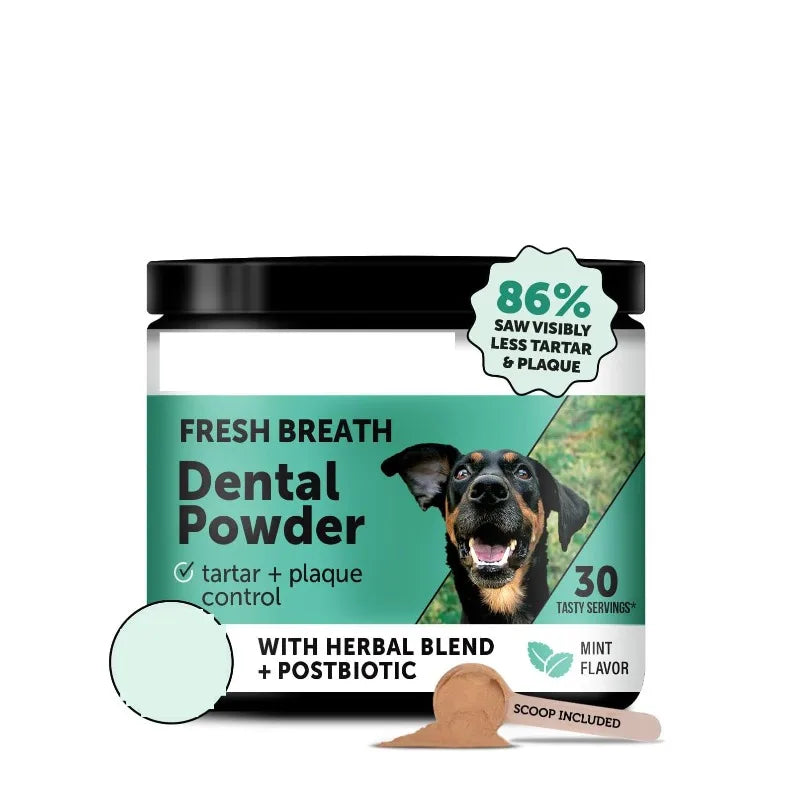 Pó de limpeza dental 80g para cães e gatos, limpeza bucal, limpeza dos dentes, mau hálito, mau hálito de animais de estimação, pó de limpeza dental