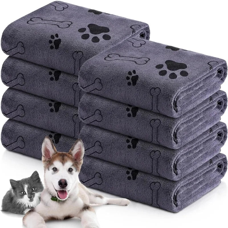 Toalha de microfibra de secagem rápida para cães, 1 peça, absorvente, produto para banho de animais de estimação, toalha de banho de secagem rápida, pano de limpeza de carro, suprimentos para animais de estimação