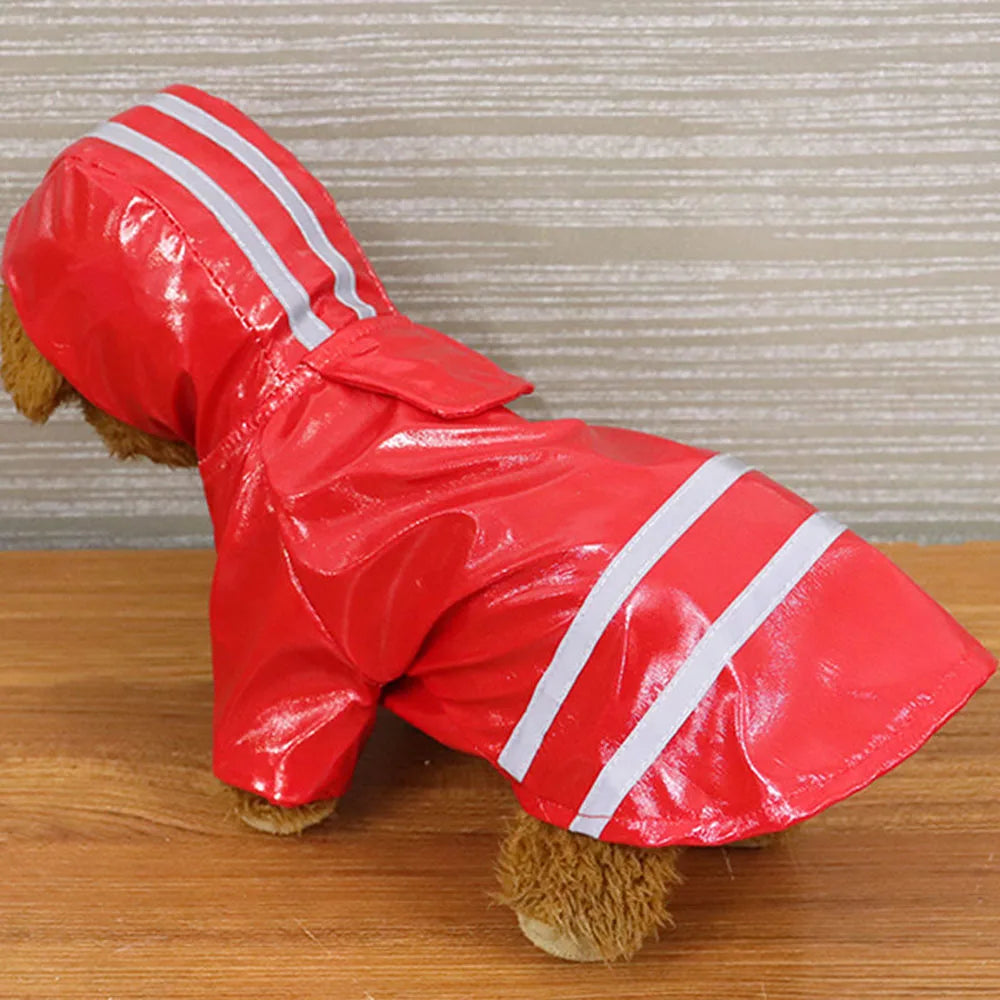 Capa de chuva para cachorro, roupas refletivas para filhotes de estimação, jaqueta de chuva para cachorro pequeno, à prova d'água, yorkshire, poodle, bichon, pomeranian, schnauzer, corgi