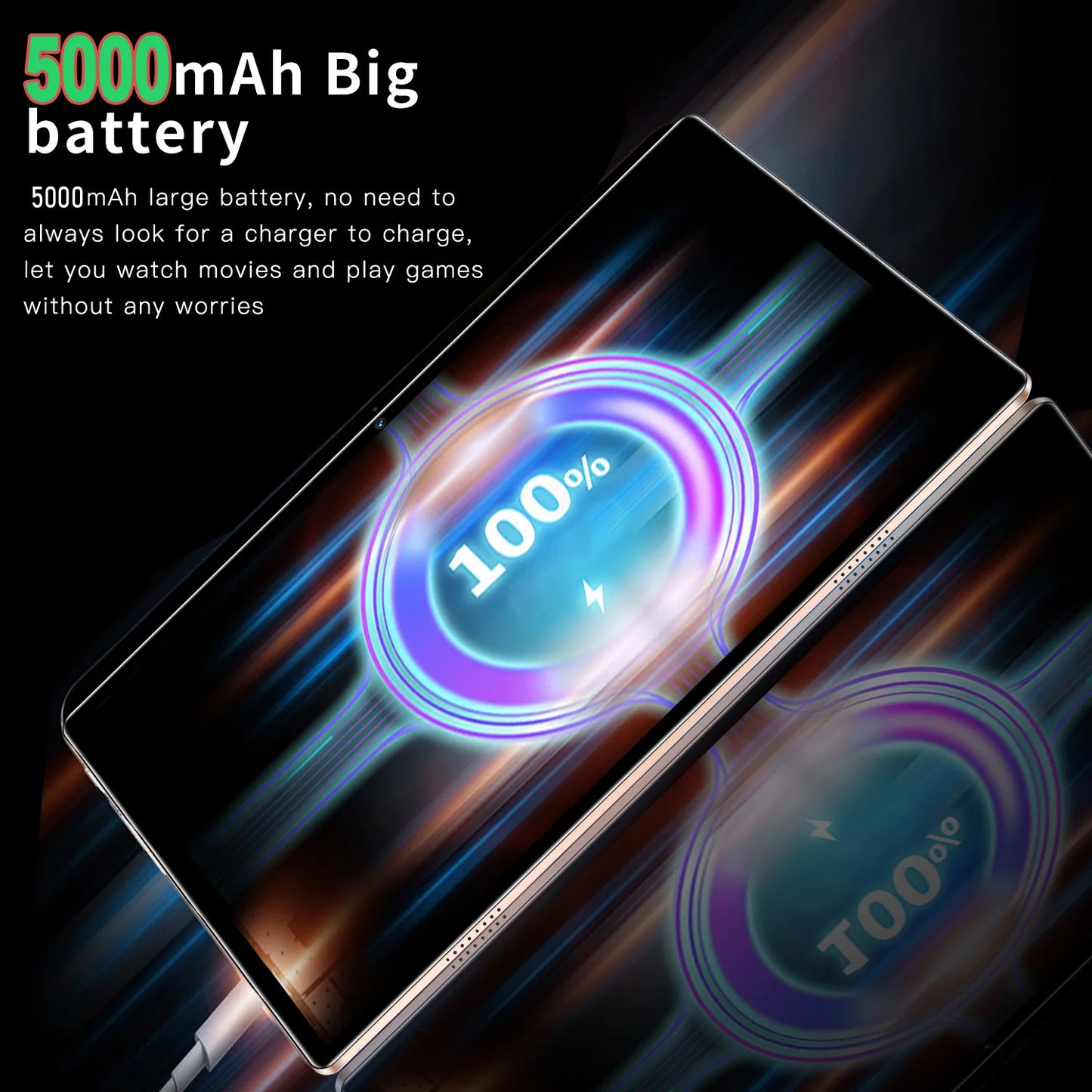 Tablet de 10,1 polegadas mais vendido em 2024 com 4 GB de RAM, 64 GB de ROM, sistema Android 11, reprodutor de músicas, versão global, tablet de 5000 mAh