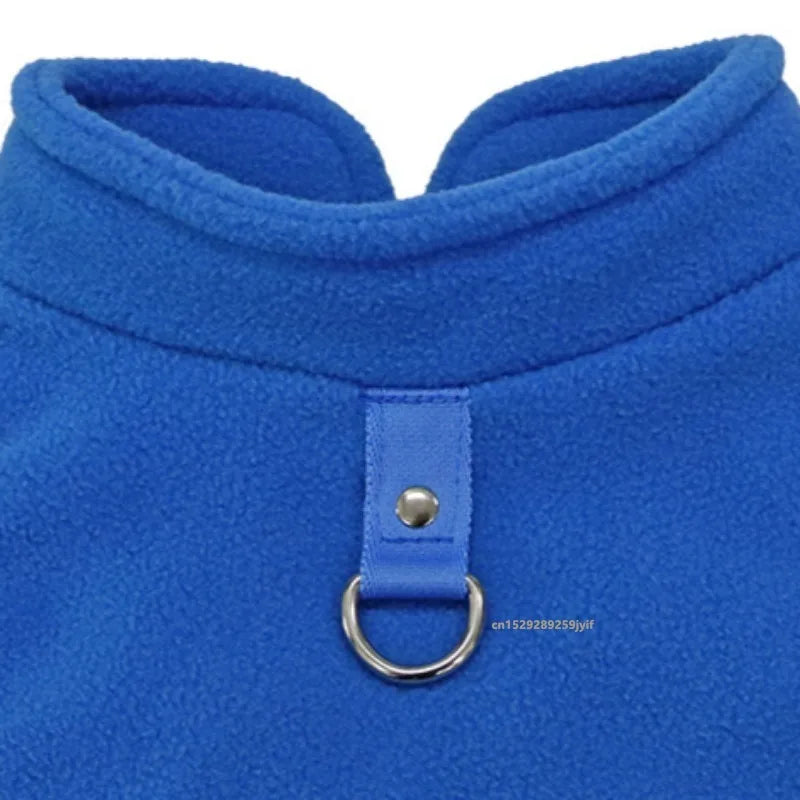 Roupas de lã quente para cães, jaqueta e colete para animais de estimação com argola em D para cães pequenos, gatos, fantasias de buldogue francês, casaco para chihuahua