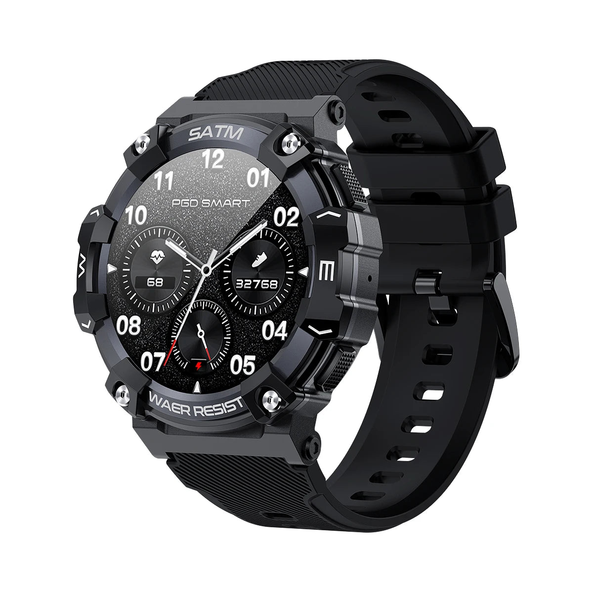 Relógio inteligente esportivo de fitness redondo masculino de 1,39 polegadas com Bluetooth para chamadas e voz com IA IP68 à prova d'água